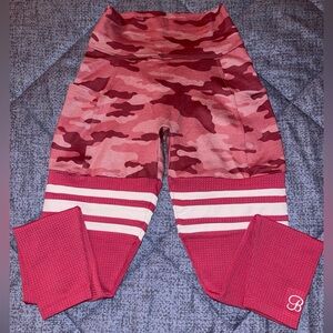 Bombshell Sportswear Scrunch Thigh Highs in Pink Camo